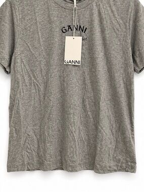 Brand new with tags Ganni grey logo tshirt